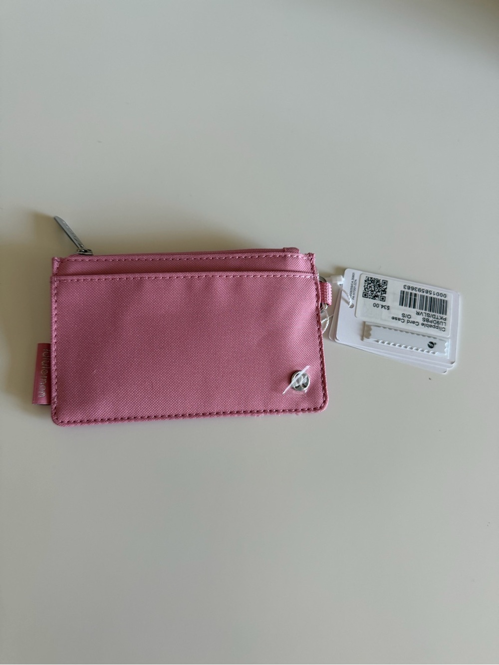 Lululemon Pink Clippable Card Case